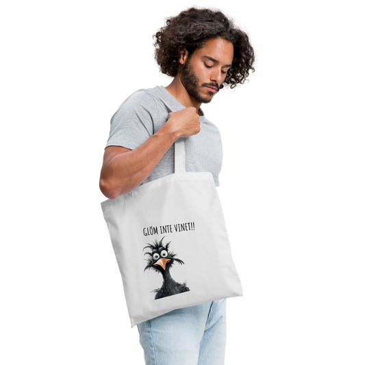 Tygkasse - Glöm inte vinet!! - vit