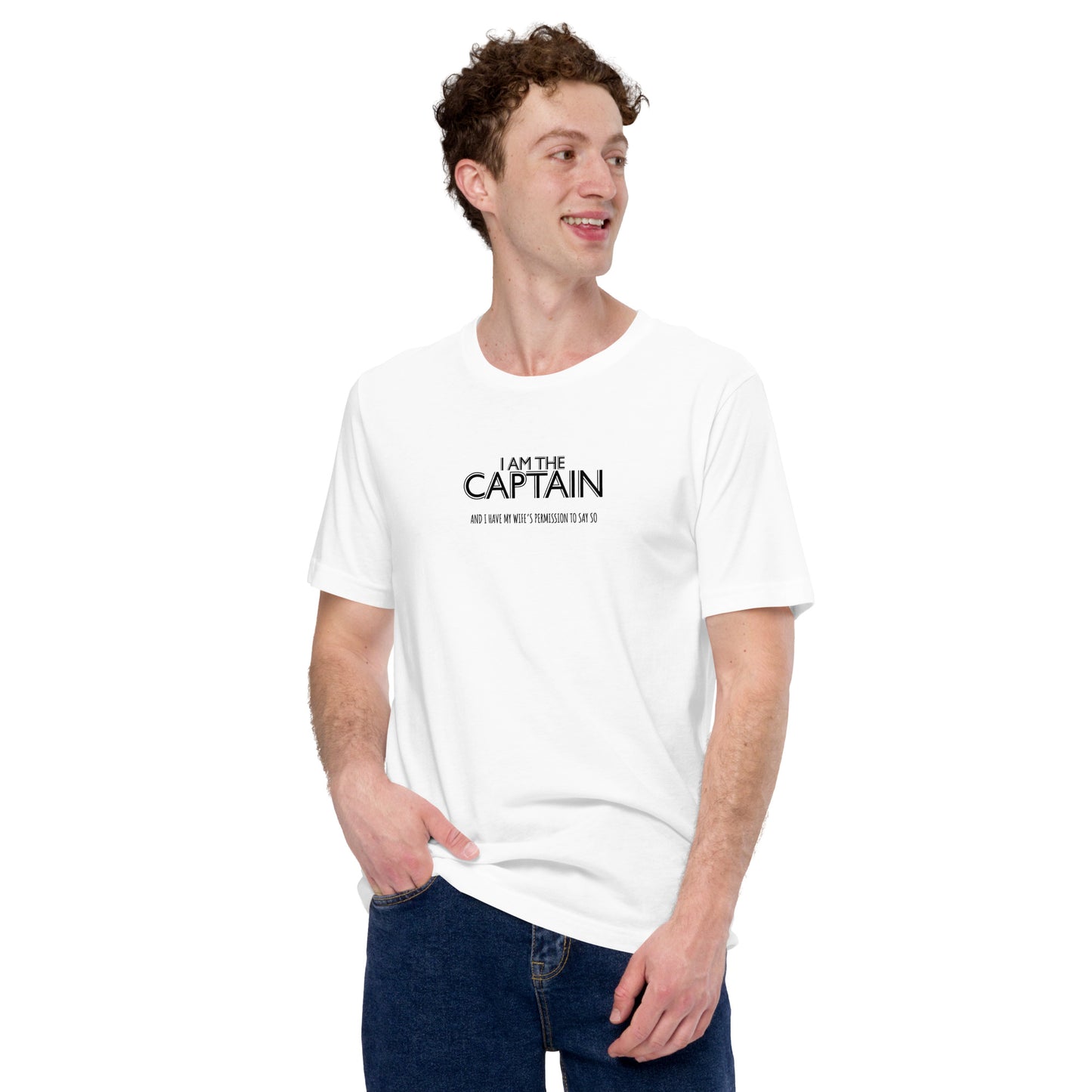 T-Shirt Herr - I am the Captain (and I have my wife's permission to say so)