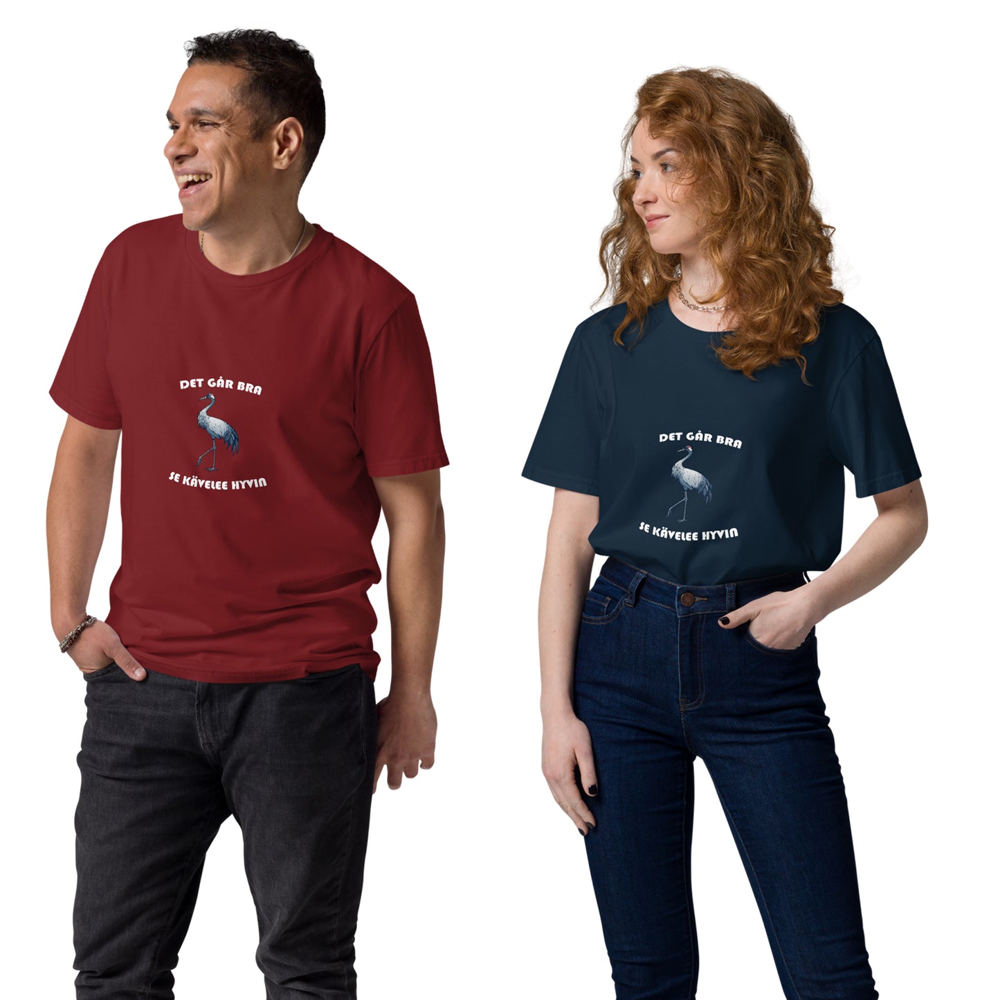 T-Shirt Unisex Organic - Det går bra / Se kävelee hyvin