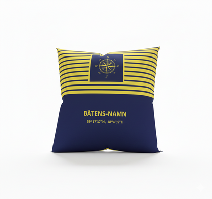 Hemmahamn - Kuddfodral (blå-gul)