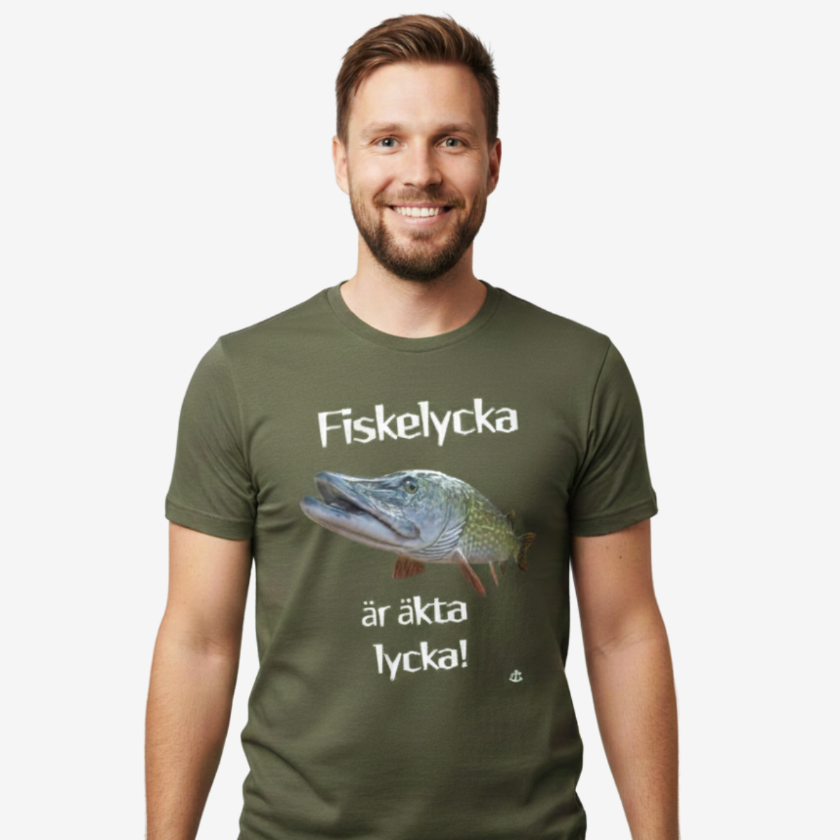 T-shirt Unisex - Fiskelycka är äkta lycka