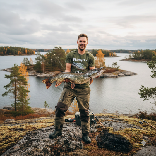 T-shirt Unisex - Fiskelycka är äkta lycka
