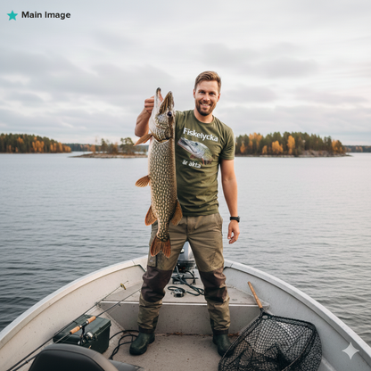 T-shirt Unisex - Fiskelycka är äkta lycka
