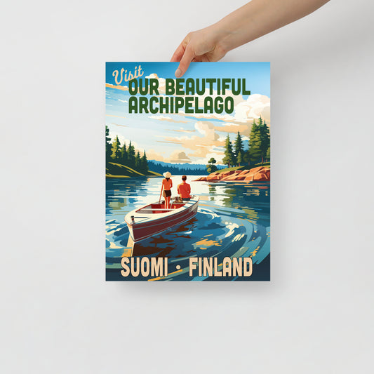 Poster - Vintage Suomi Finland Archipelago
