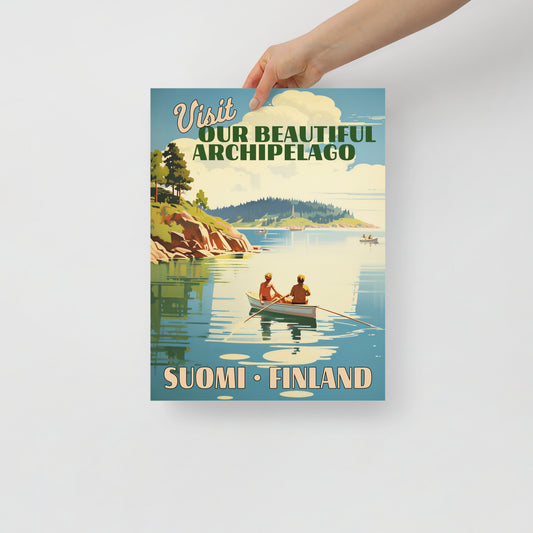 Poster - Vintage Suomi Finland Archipelago Ro