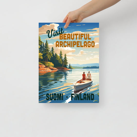 Poster - Vintage Suomi Finland Archipelago Glid