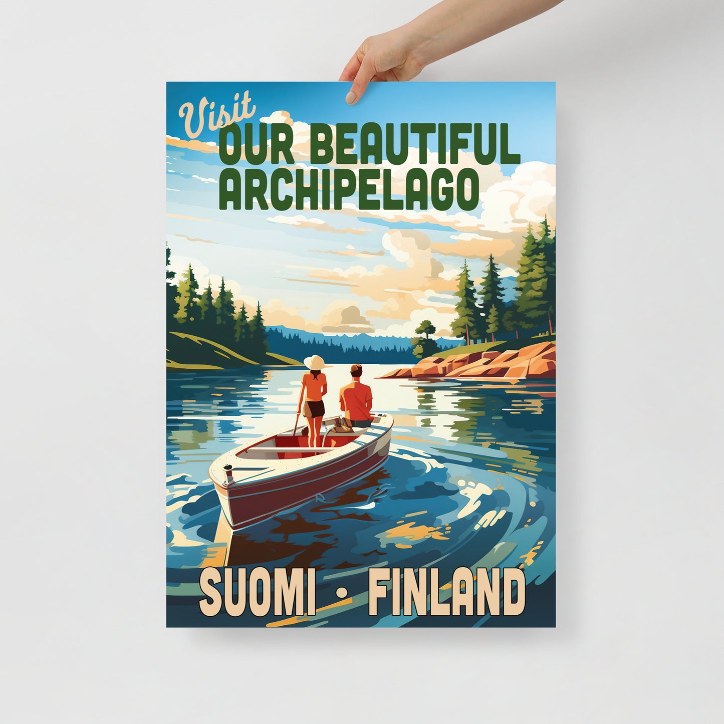 Poster - Vintage Suomi Finland Archipelago