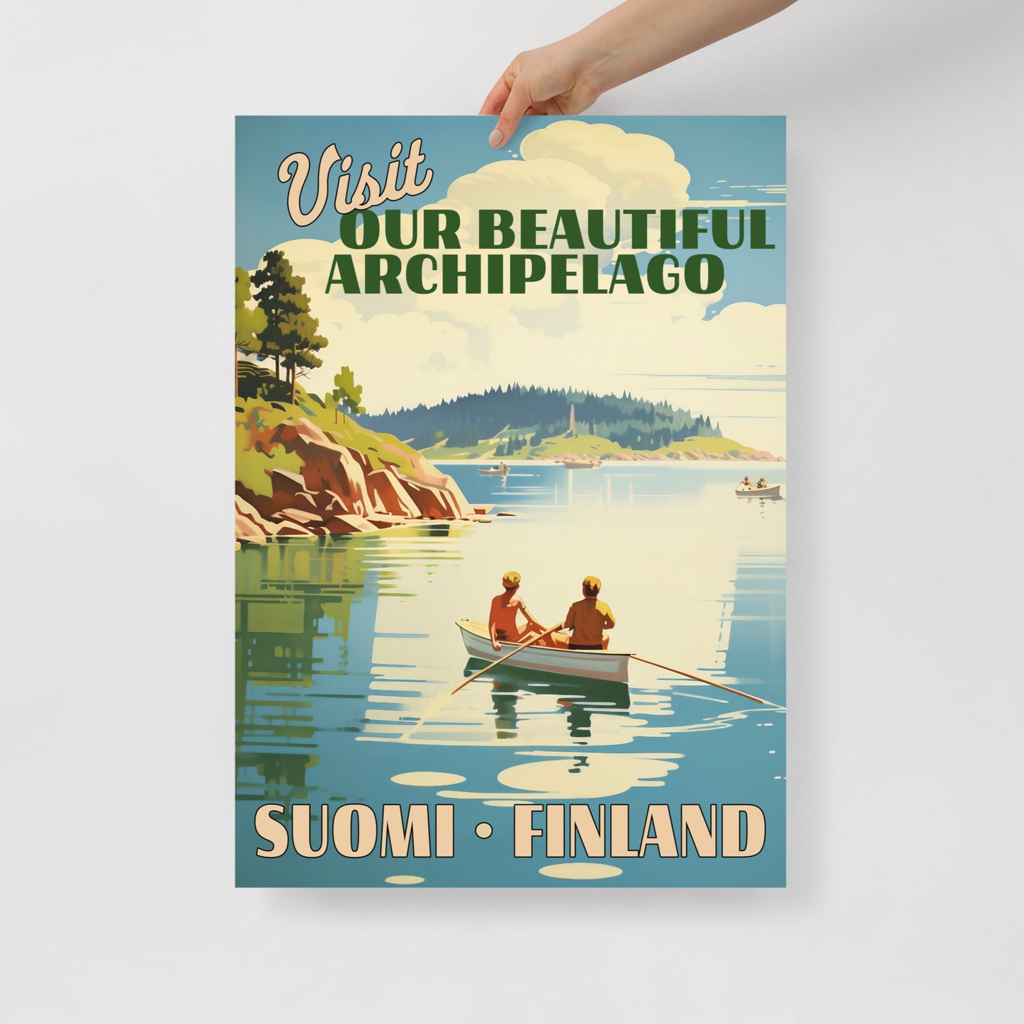 Poster - Vintage Suomi Finland Archipelago Ro