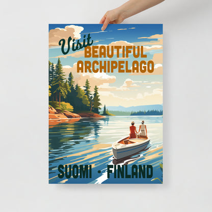 Juliste - Vintage Suomi Finland Archipelago Liuku