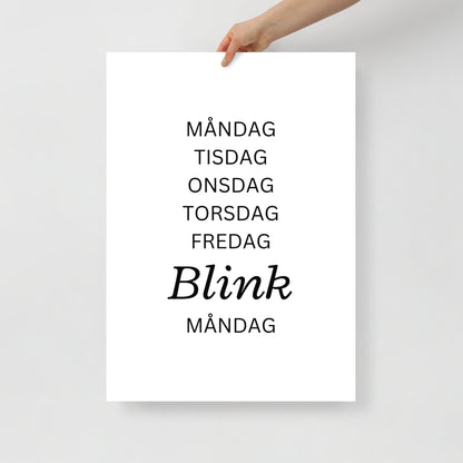 Poster - Vardagar BLINK