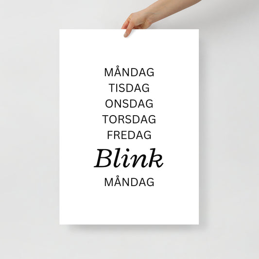 Poster - Vardagar BLINK