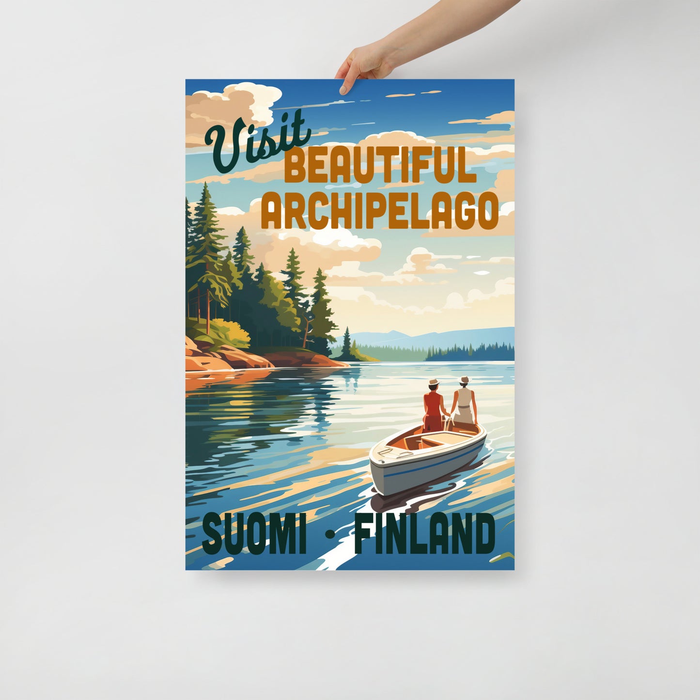 Juliste - Vintage Suomi Finland Archipelago Liuku