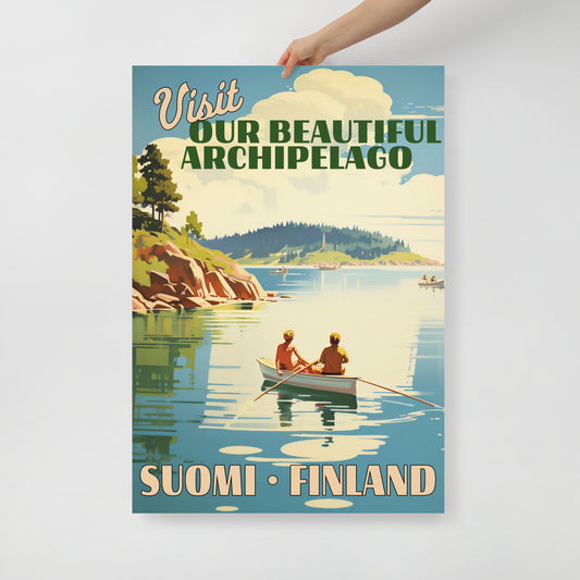 Poster - Vintage Suomi Finland Archipelago Ro