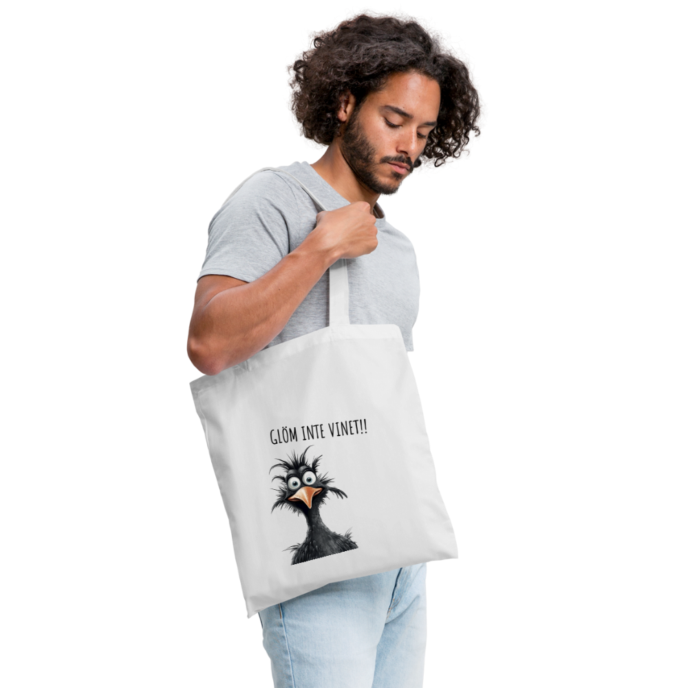 Tygkasse - Glöm inte vinet!! - vit