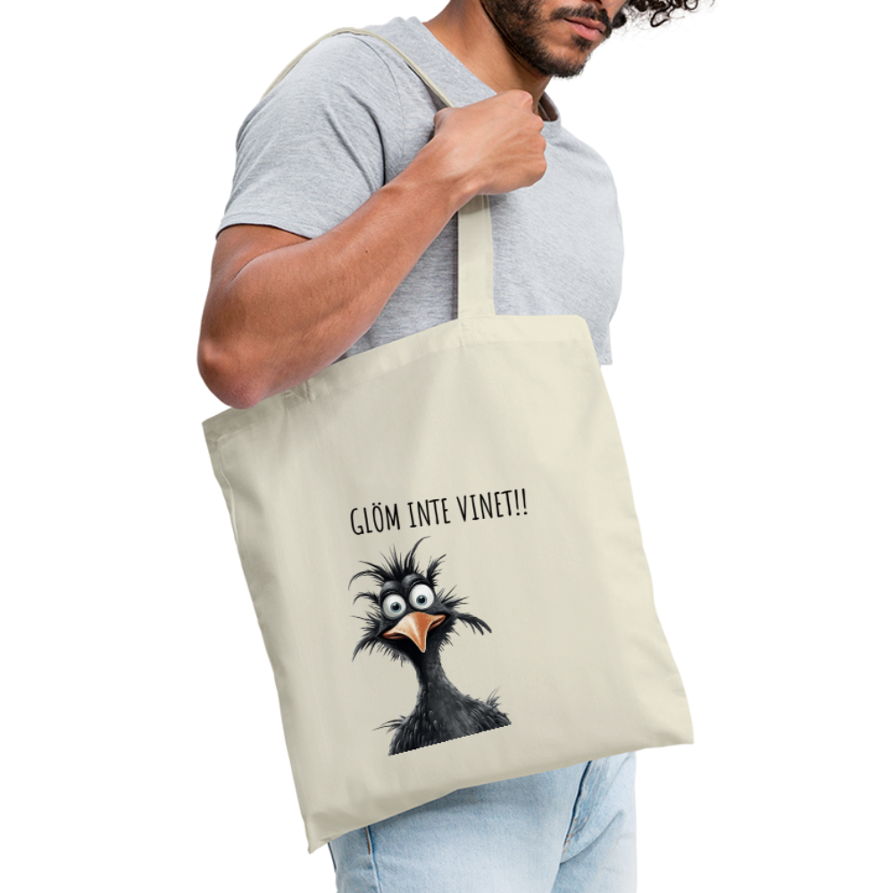 Tygkasse - Glöm inte vinet!! - natur