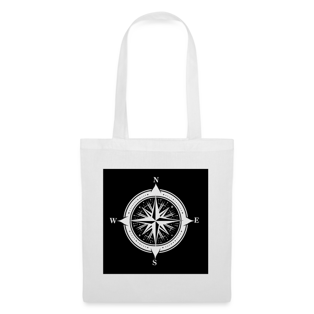 Tygkasse - Kompass B&W - vit