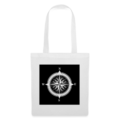 Tygkasse - Kompass B&W - vit