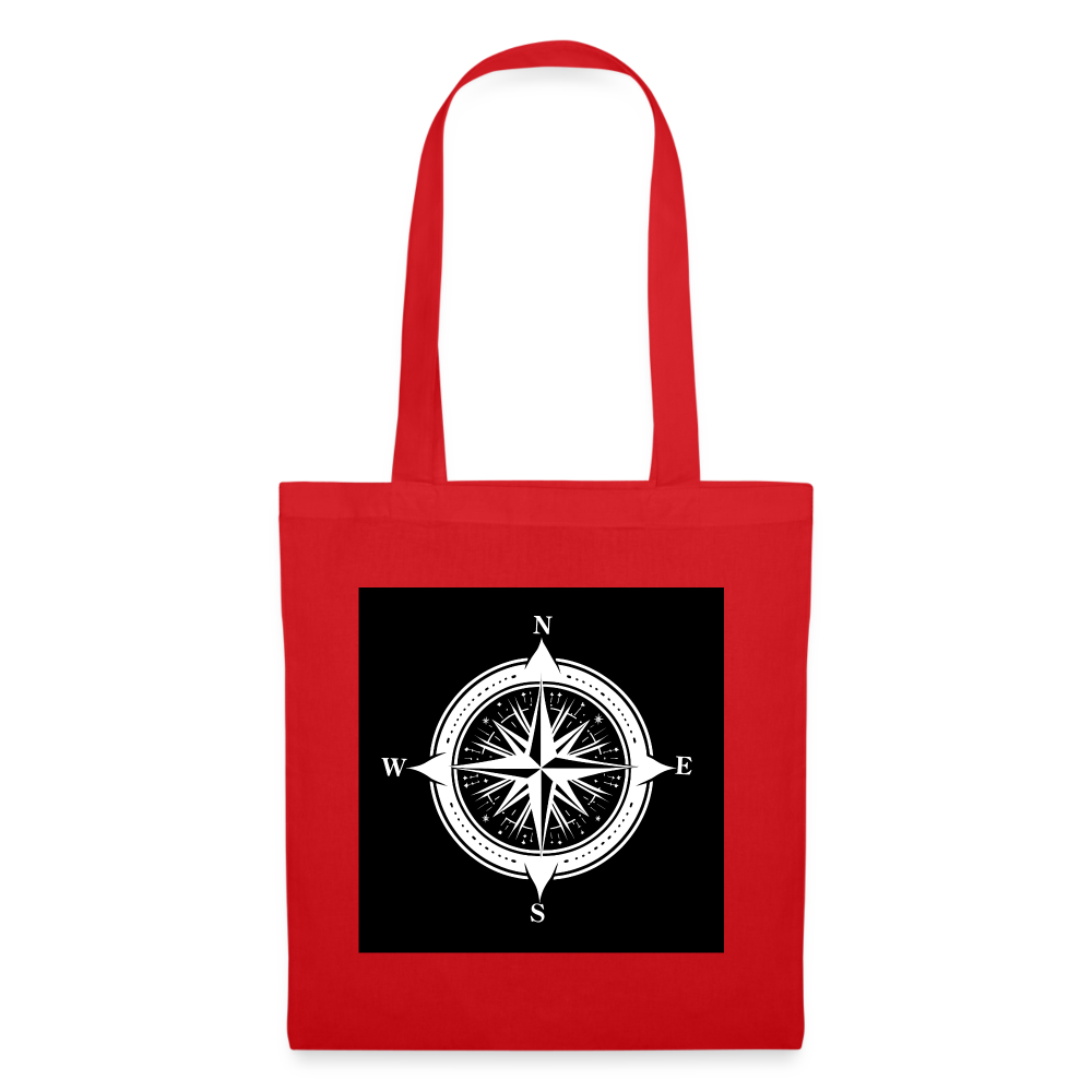 Tygkasse - Kompass B&W - röd