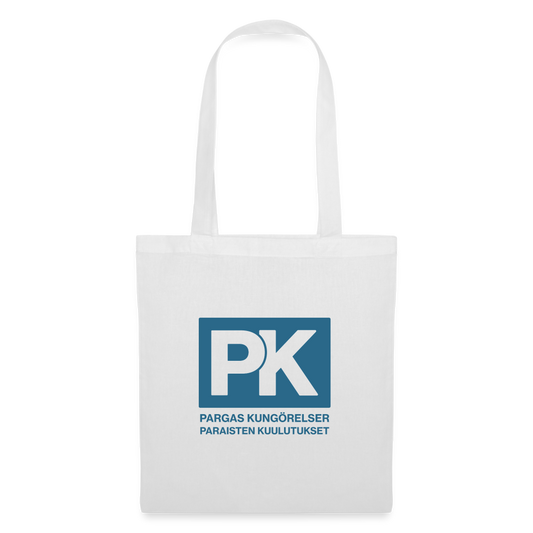 PK Tygväska - PK-Blå Logo - vit