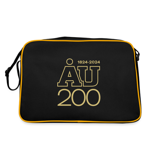 ÅU 200 - Retro Axelväska - svart/guld