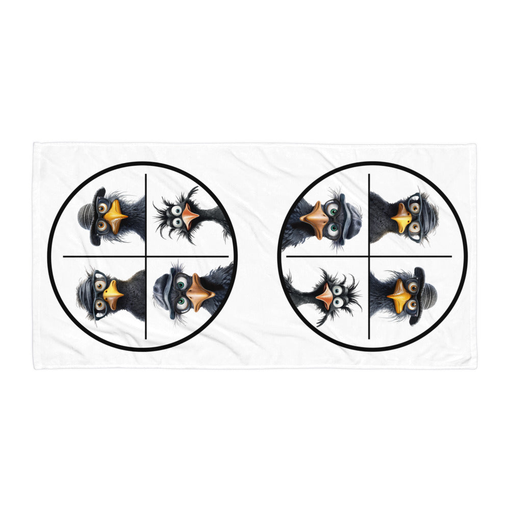 Handduk Vit - Skarven cartoon