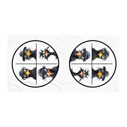 Handduk Vit - Skarven cartoon