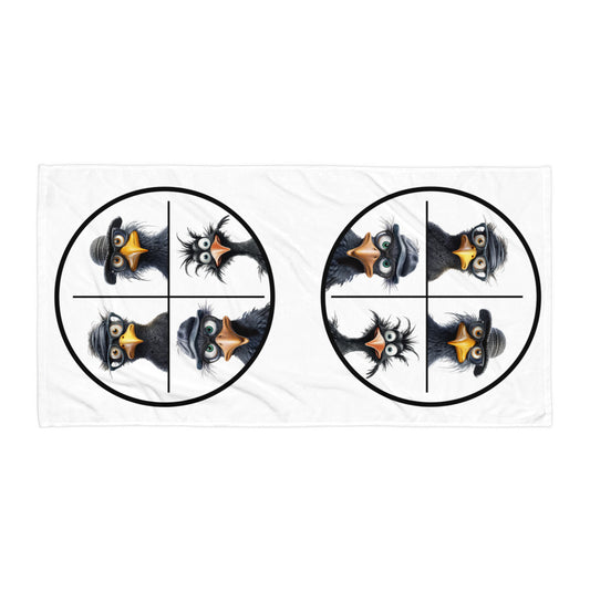 Handduk Vit - Skarven cartoon