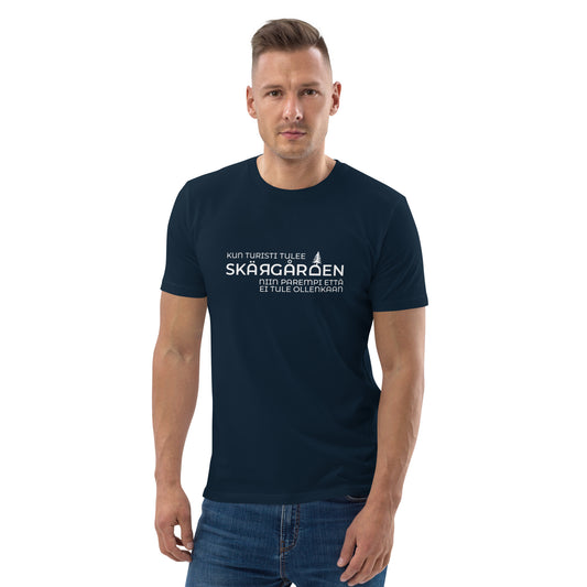 T-Shirt Herr Organic - Kun turisti tulee Skärgården