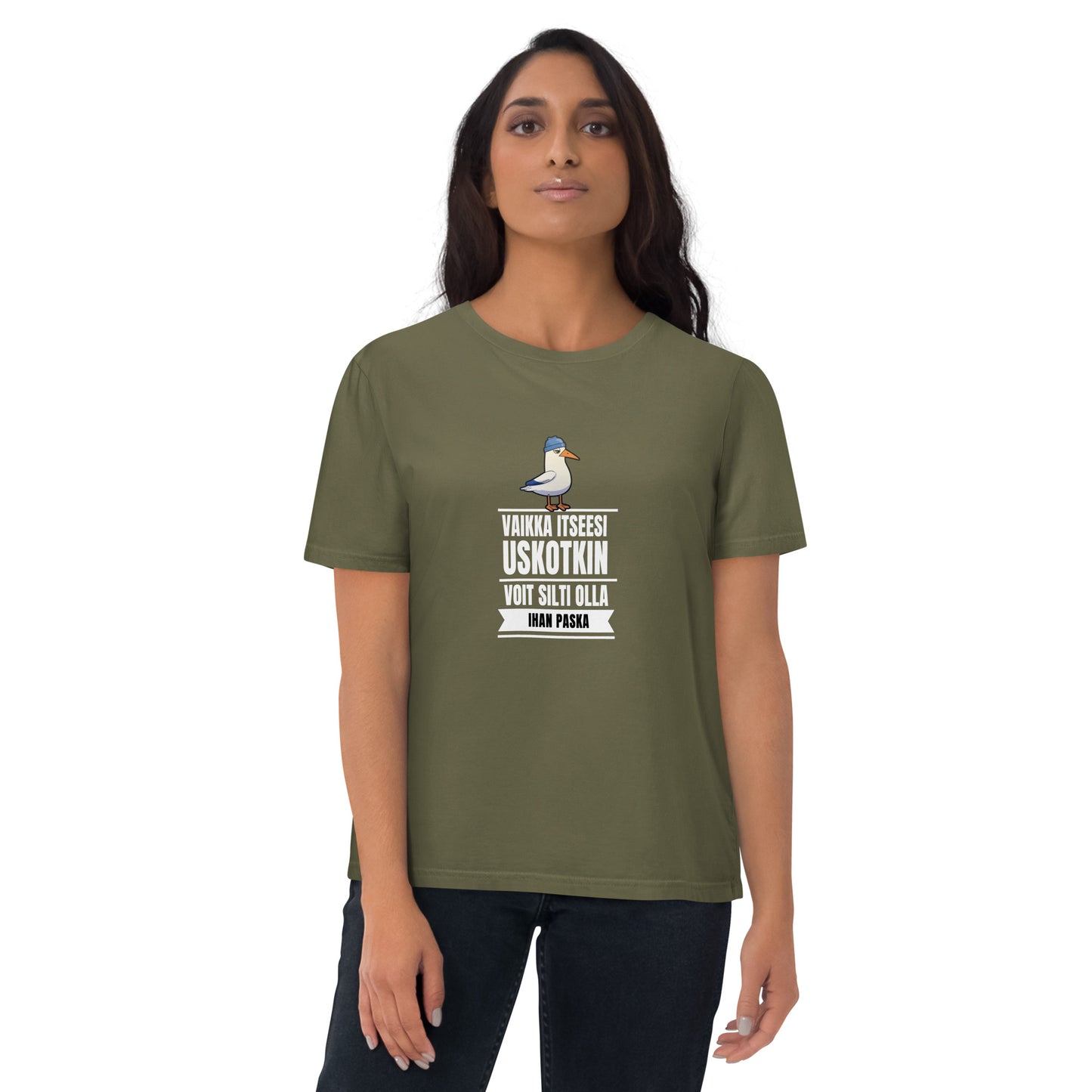 T-Shirt Dam Organic - Usko itseesi!