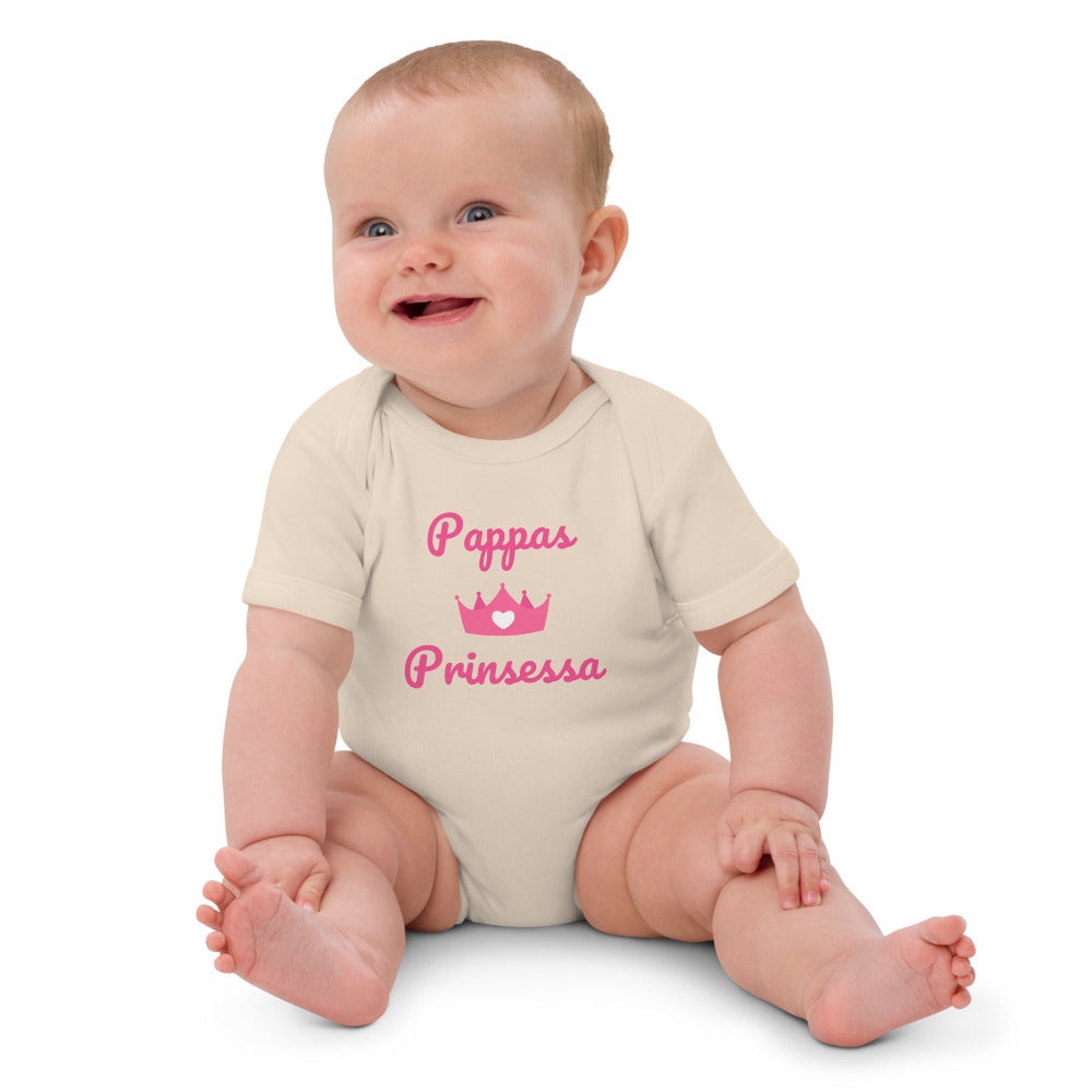 Organic cotton baby bodysuit - Pappas Prinsessa