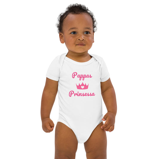 Organic cotton baby bodysuit - Pappas Prinsessa