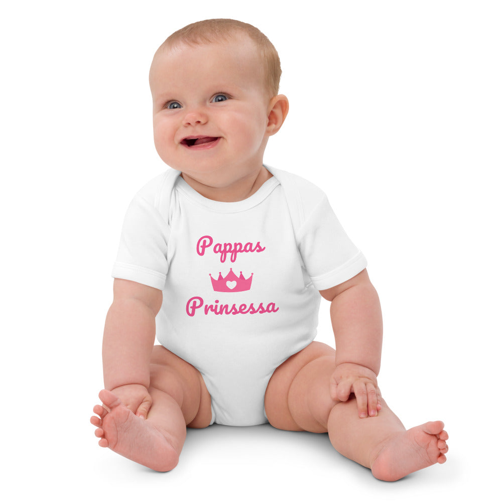 Organic cotton baby bodysuit - Pappas Prinsessa