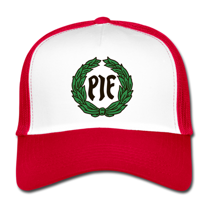 Trucker lippis - PIF - white/red