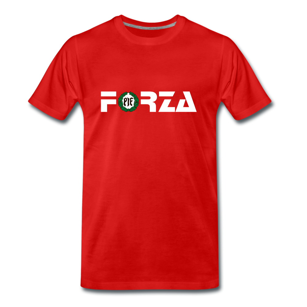 T-shirt (herr) - PIF FORZA VIT - red