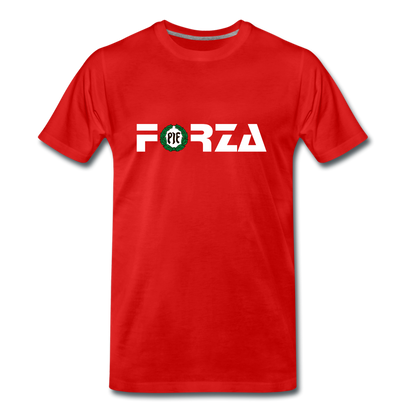 T-shirt (herr) - PIF FORZA VIT - red