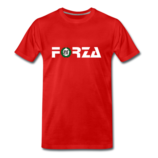T-shirt (herr) - PIF FORZA VIT - red