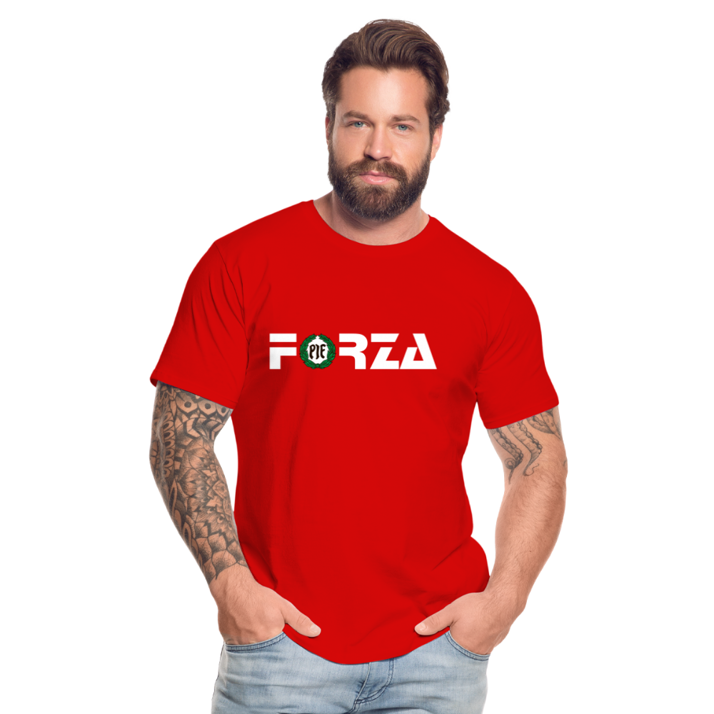T-shirt (herr) - PIF FORZA VIT - red