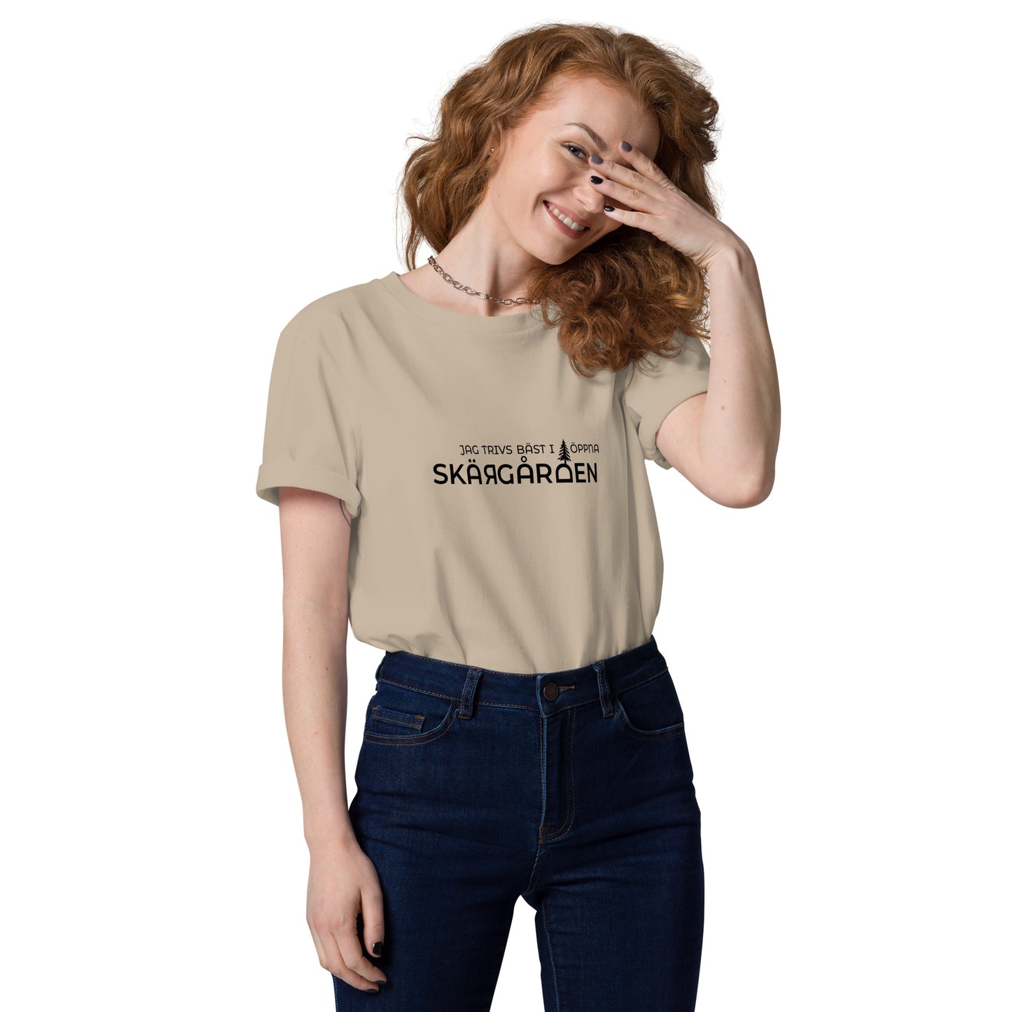 T-Shirt Dam Organic - Jag trivs bäst i öppna Skärgården