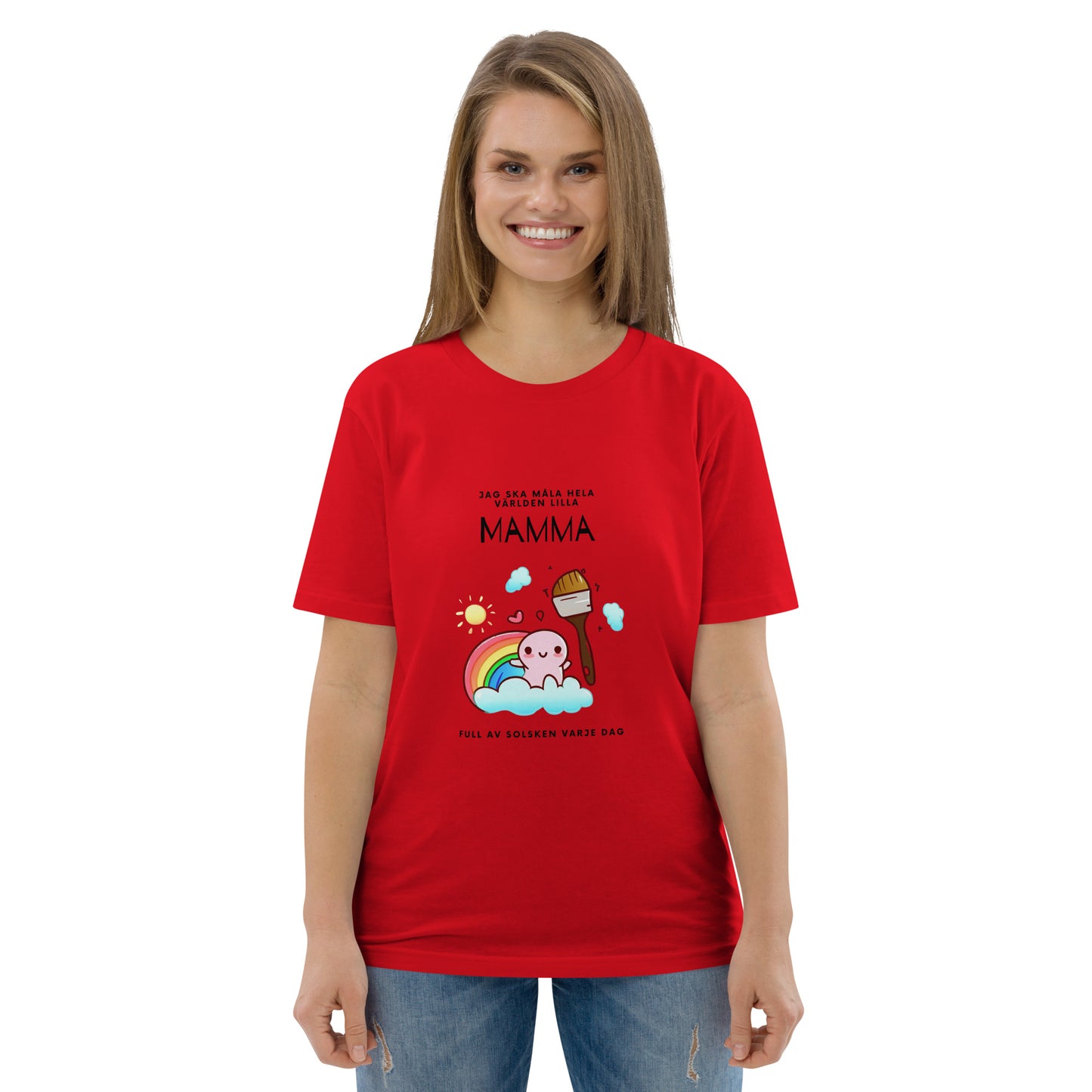 T-Shirt Dam Organic - Ja ska måla hela världen