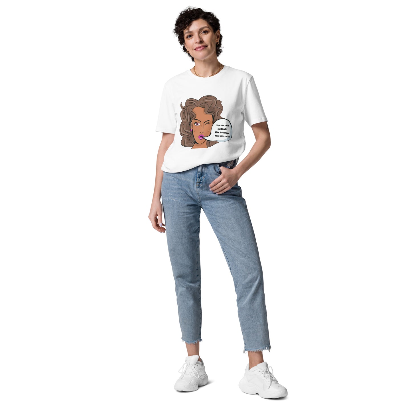 T-Shirt Dam Organic - Sitt ner o håll käft, här kommer mourschan!