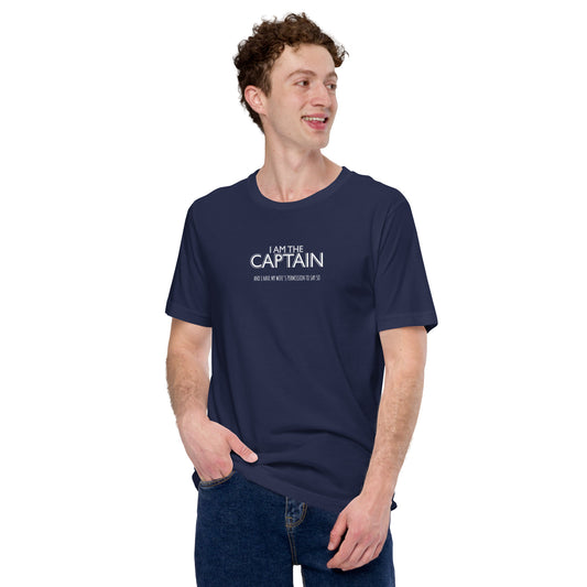 T-Shirt Herr - I am the Captain (and I have my wife's permission to say so)