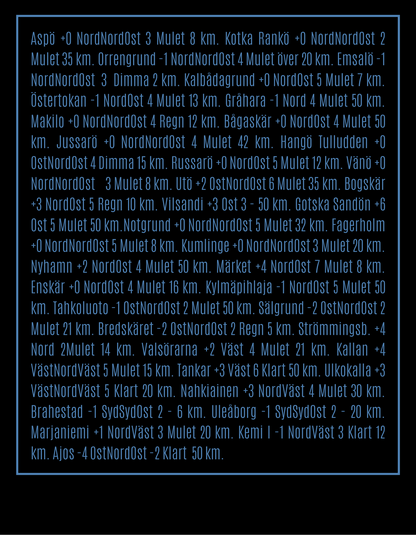 Huppare Unisex - Långa sjörapporten - Vädret på Kuststationerna